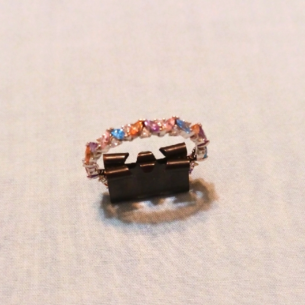 Multicolor Crystal Band Ring